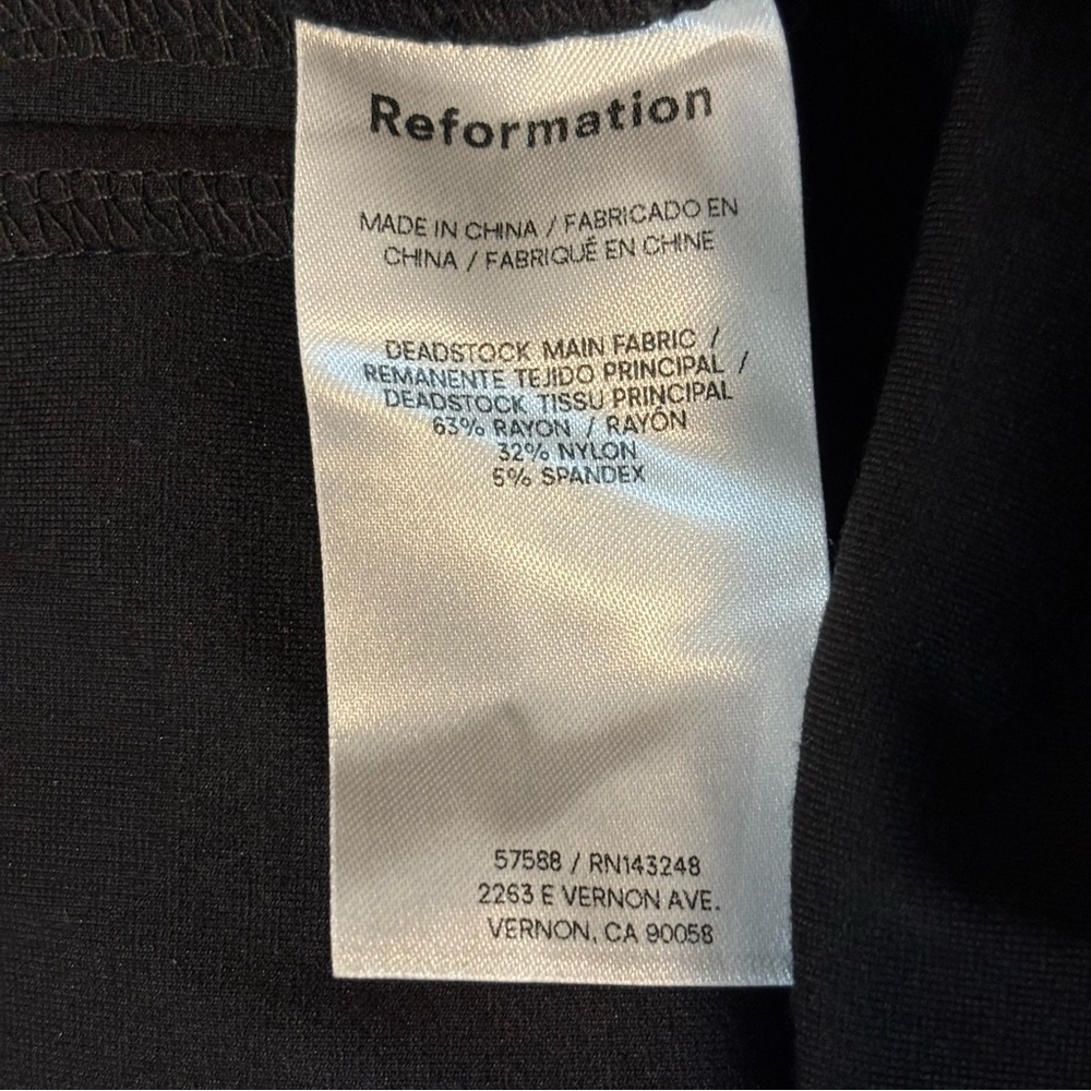 Reformation Black Off-Shoulder Slim Jumpsuit - Picture 12 of 13